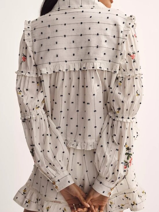 NWT Pilcro Embroidered Floral Blouse | Anthropologie | NWT | Size M - Picture 2 of 10